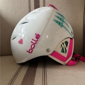 Bollé White and Pink Ski Helmet